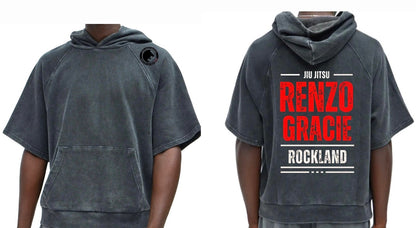 Vintage Black Renzo Gracie Rockland Hoodie – Short Sleeve