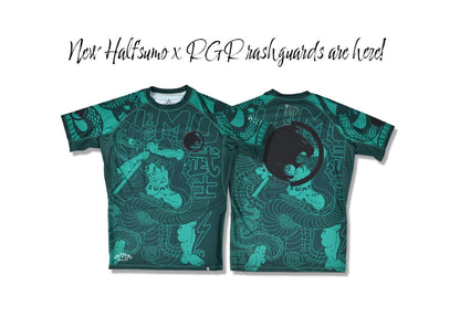 Half-Sumo x Renzo Gracie Rockland Rash Guard – Green Samurai Design