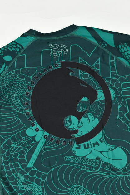 Half-Sumo x Renzo Gracie Rockland Rash Guard – Green Samurai Design