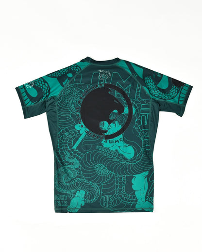 Half-Sumo x Renzo Gracie Rockland Rash Guard – Green Samurai Design